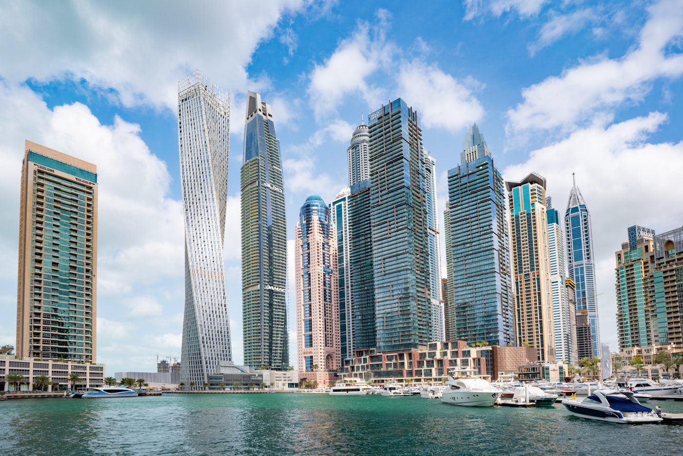 Dubai Marina skyline showcasing modern waterfront architecture